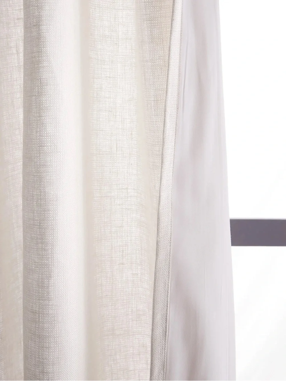 QUINCE Set Of 2 48x108 Heavyweight European Linen Curtains White 0231